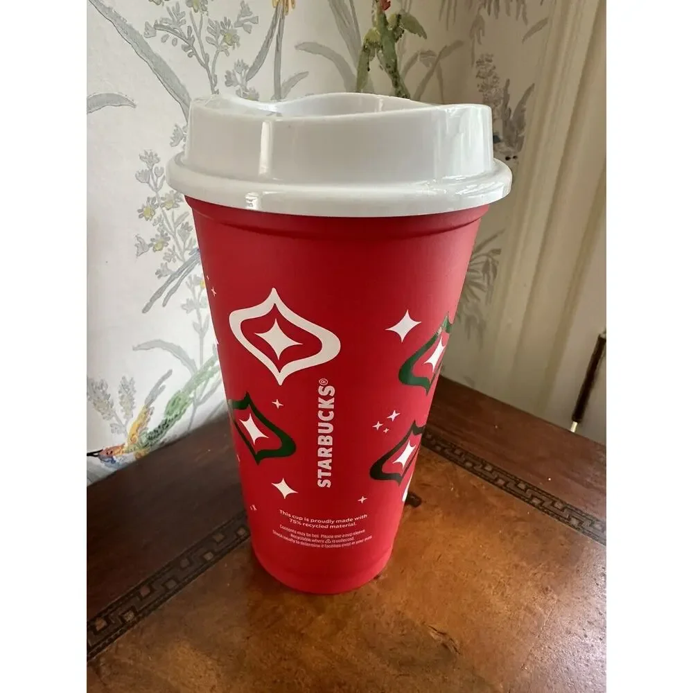 Starbucks Holiday Red Cup 2023 Christmas Collection 16 oz With Lid New Nice